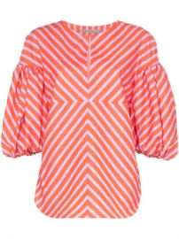 Silvia Tcherassi Anni puff-sleeve Striped Blouse - Farfetch at Farfetch