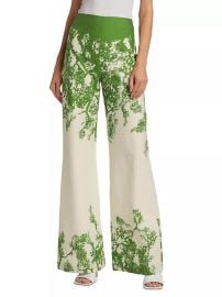 Silvia Tcherassi Como Wide Leg Cotton Blend Pants at Saks Fifth Avenue