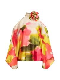 Silvia Tcherassi Safira Floral Silk Blouse at Saks Fifth Avenue