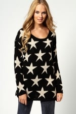 Similar black star sweater at Boohoo