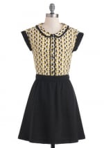 Similar contrast dress with collar at Modcloth