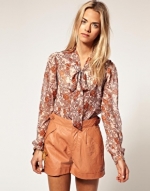 Similar floral blouse with bow at Asos