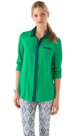 Similar green shirt by Free People at Shopbop