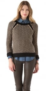 Similar patterned sweater with black panels at Shopbop