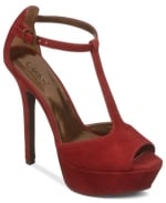 Similar red suede heels from Macys at Macys