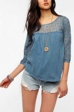 Similar top in blue at Urban Outfitters