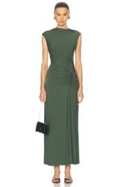 Simkhai Acacia draped ruched stretch jersey midi dress at FWRD