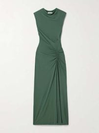 Simkhai Acacia draped ruched stretch jersey midi dress at Net a Porter