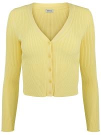 Simkhai Ailany Shrunken Cotton V Neck Cardigan Sweater at Farfetch