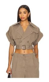 Simkhai Axel Top In Faded Olive at Revolve