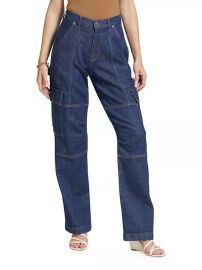 Simkhai Axelle Denim Cargo Pants at Saks Fifth Avenue