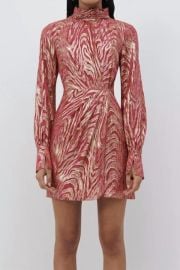 Simkhai Bougainvillea Metallic Moire Halen Mini Dress Verishop at Verishop