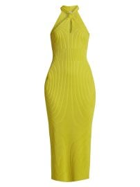 Simkhai Celaena Rib Knit Halter Midi Dress at Saks Fifth Avenue