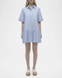 Simkhai Cris Stripe Short Sleeve Shirtdress at Neiman Marcus