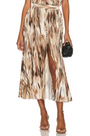 Simkhai Dulce Midi Skirt in Thorn Abstract at Revolve