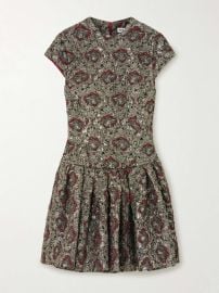 Simkhai Elowen Gilded Jaquard Mini Dress at Net a Porter