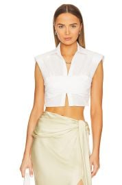 Simkhai Emie Cropped Box Sleeve Top at Revolve