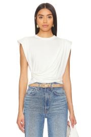 Simkhai Estelle Clean Crop T Shirt In White at Revolve