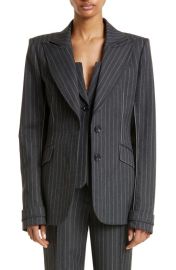 Simkhai Gamela Pinstripe Single Breasted Blazer at Nordstrom