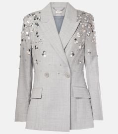 Simkhai Getty Pailettes Double Breasted Blazer at Mytheresa