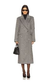 Simkhai Gianni Coat In Heather Grey at Revolve