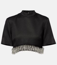 Simkhai Jalen Fringe Hem Cropped Top at Mytheresa