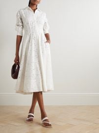Simkhai Jazz Eyelet Midi Shirtdress at Net a Porter