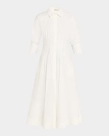 Simkhai Jazz Poplin Pintuck Midi Shirtdress at Neiman Marcus