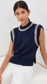 Simkhai Joanae Embellished Wool Cashmere Sleeveless Sweater at Shopbop