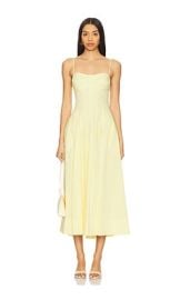 Simkhai Kittiya Midi Dress In Buttercream at Revolve
