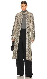 Simkhai Loretta Trench Coat In Macadamia Python at Revolve