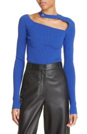 Simkhai Lysette Rib Asymmetric Cutout Top at Nordstrom