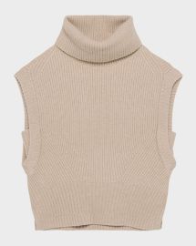 Simkhai Maple Cashmere Turtleneck Sweater Vest at Neiman Marcus