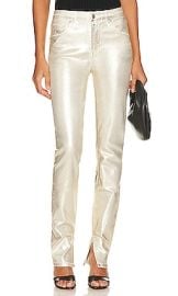 Simkhai Rae High Rise Skinny Jeans In Gold Foil at Revolve