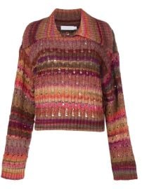 Simkhai Striped pointelle-knit Jumper - at Farfetch