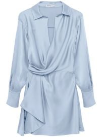 Simkhai Talit Draped Front Minidress in Sky at Farfetch