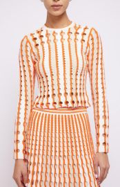 Simkhai Tiana Long Sleeve Top - orange Garmentory at Garmentory