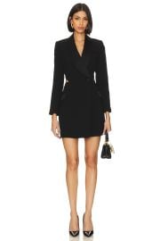 Simkhai Wilma Cut Out Shawl Blazer Dress In Black at Revolve