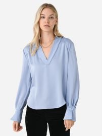 Simkhai Women39s Maisey V-Neck Blouse Saint Bernard at St. Bernard