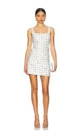 Simkhai Ziva Embellished Mini Dress In White Multi at Revolve