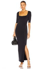 Simon Miller Mies Square Neck Dress in Black   FWRD at Forward