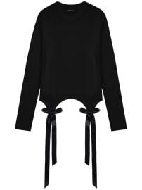 Simone Rocha Bow Tail Easy T-shirt Black at Farfetch