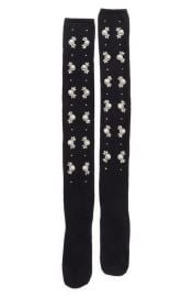 Simone Rocha Crystal Imitation Pearl Knee Socks at Nordstrom