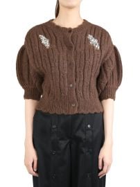 Simone Rocha Embellished wool blend cardigan at Farfetch