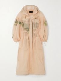 Simone Rocha Floral embellished Tulle Parka In Neutrals at Net a Porter