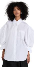 Simone Rocha Masculine Shirt with Rolled Up Signature Sleeve at Shopbop