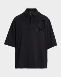 Simone Rocha Mens Pressed Rosette Rugby Jersey at Neiman Marcus