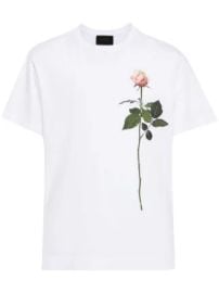 Simone Rocha Rose print cotton T shirt at Farfetch