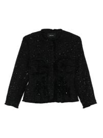Simone Rocha sequin-embellished Tweed Jacket Black at Farfetch