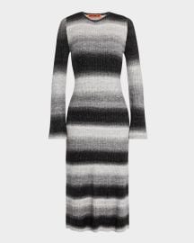 Simonmiller Axon Stripe Long Sleeve Midi Sweater Dress at Neiman Marcus